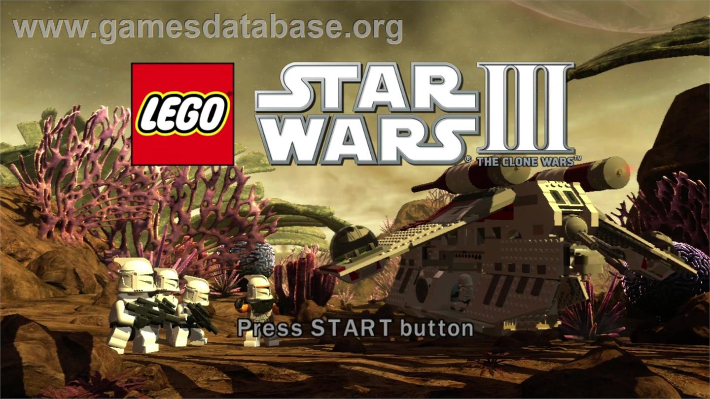 Lego Star Wars 3 - The Clone Wars - Microsoft Xbox 360 - Artwork - Title Screen